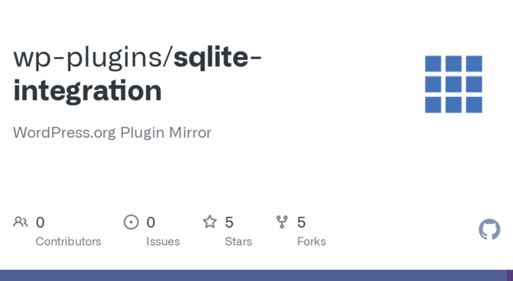 Let’s make WordPress officially support SQLite 1